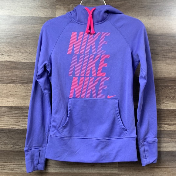 Nike Purple Hooded Therma-Fit Sweatshirt Size XS